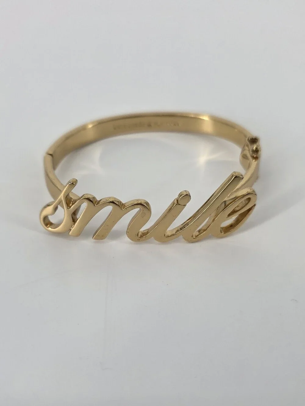 Kate Spade Gold Tone Smile Bracelet Bangle - Picture 1 of 9